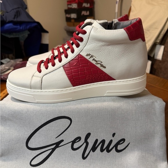 Gernie NYC Other - NIB Men's Gernie NYC 613's HIGH TOP SNEAKER WHITE RED CROCO SIZE 10.5 $245 MSRP